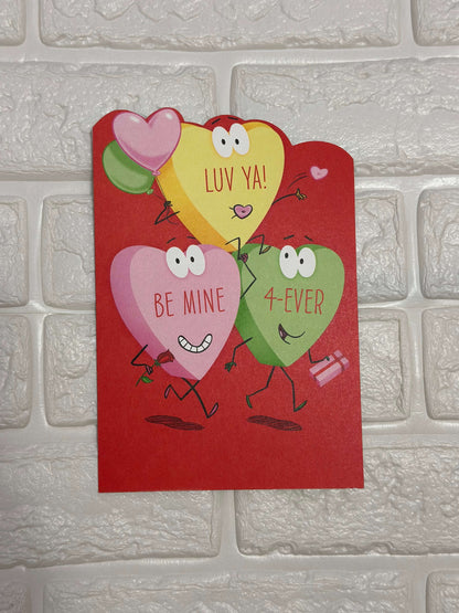 4 "Candy Hearts: Luv Ya, Be Mine, 4-Ever" Card