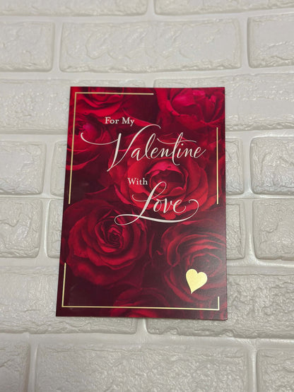 16 "For My Valentine With Love" Card