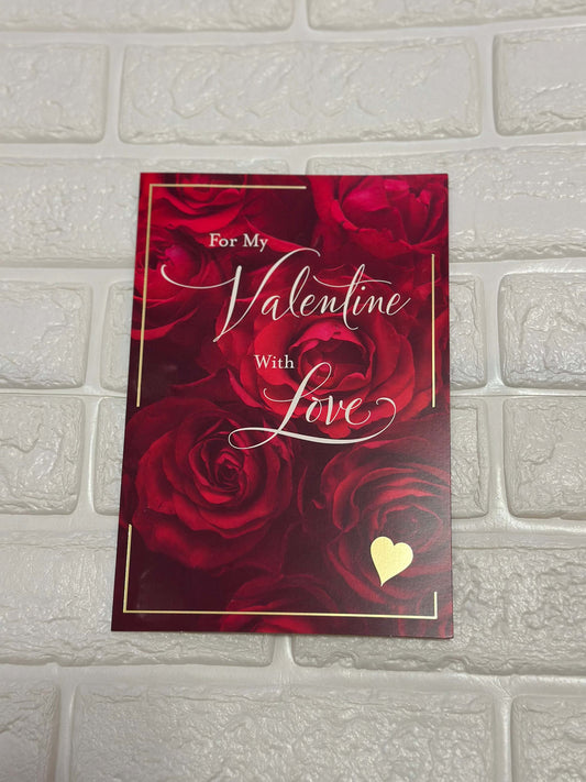 16 "For My Valentine With Love" Card
