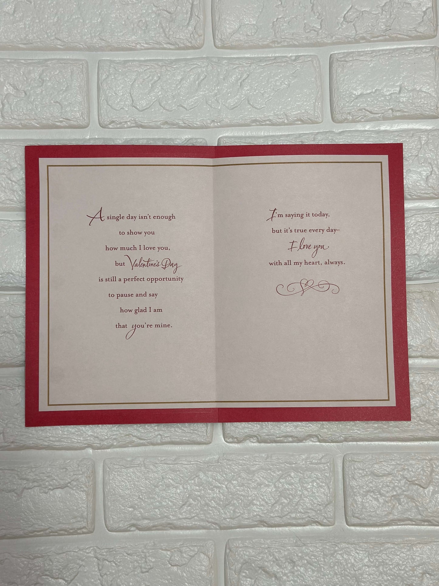 16 "For My Valentine With Love" Card