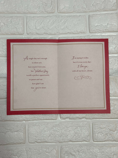 16 "For My Valentine With Love" Card